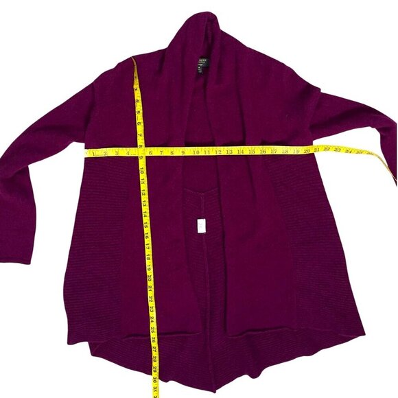 Charter Club 100% Cashmere Open Front Cardigan Sweater Purple Luxury Soft Knit M - Picture 10 of 10